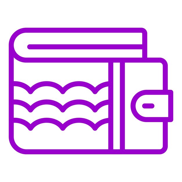 Estilo del icono de la billetera de diseño vectorial