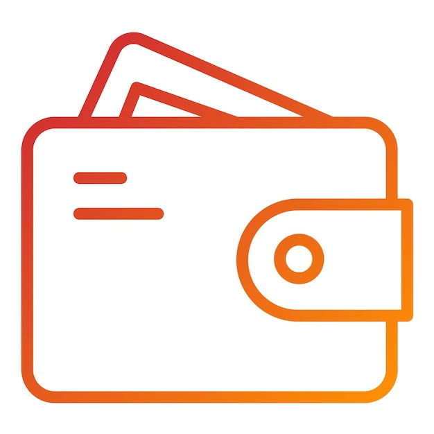 Estilo del icono de la billetera de diseño vectorial