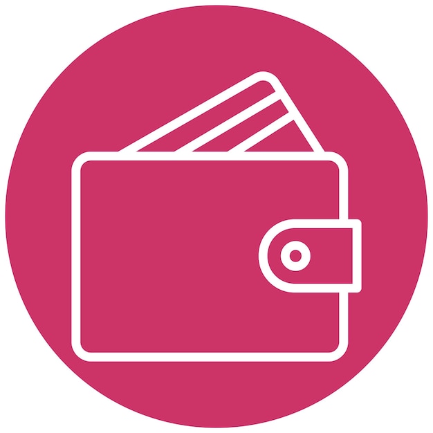 Estilo del icono de la billetera de diseño vectorial