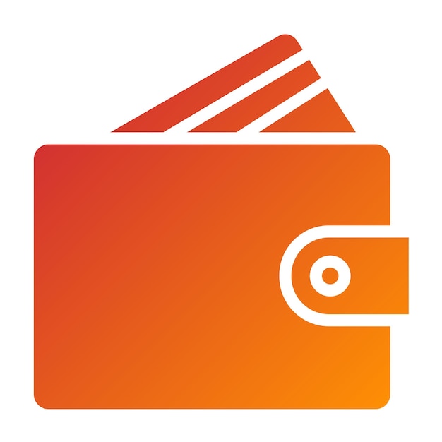Estilo del icono de la billetera de diseño vectorial