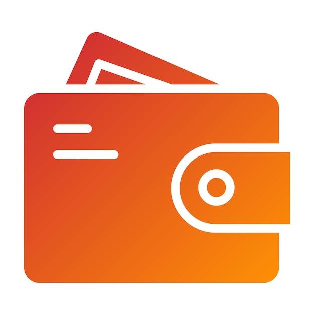 Estilo del icono de la billetera de diseño vectorial