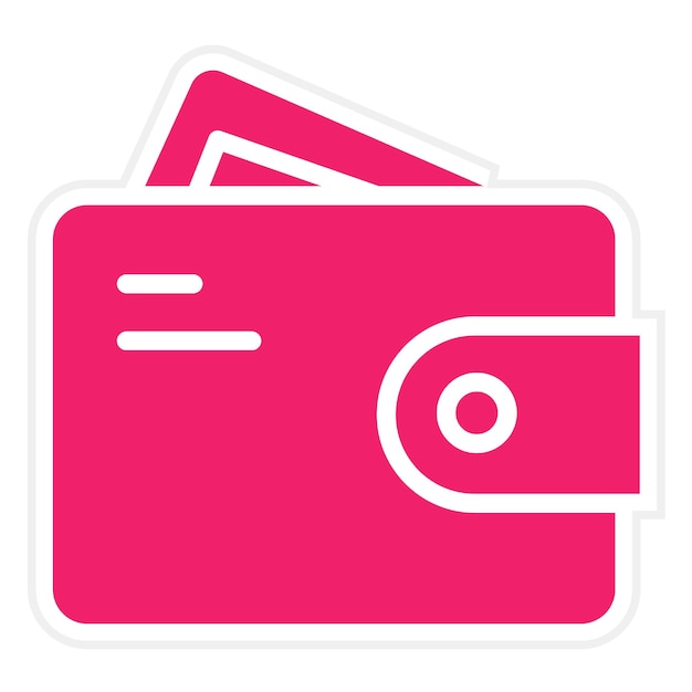 Estilo del icono de la billetera de diseño vectorial