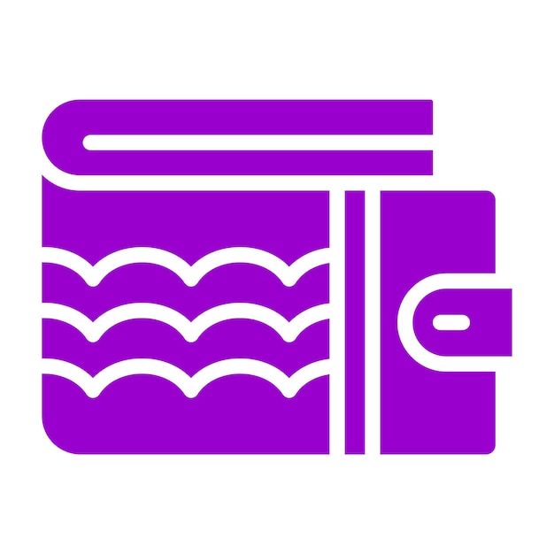 Estilo del icono de la billetera de diseño vectorial