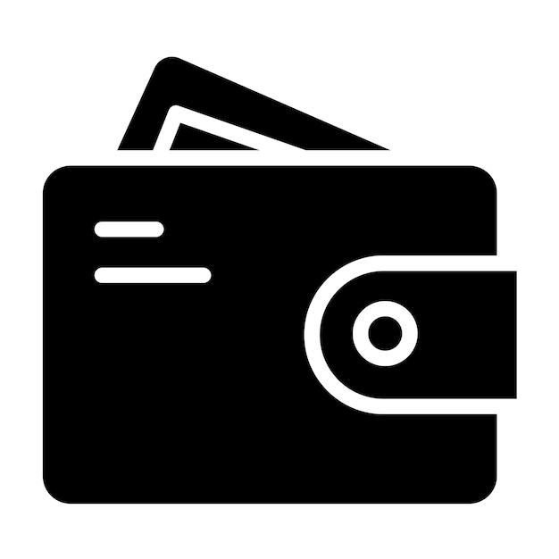 Estilo del icono de la billetera de diseño vectorial