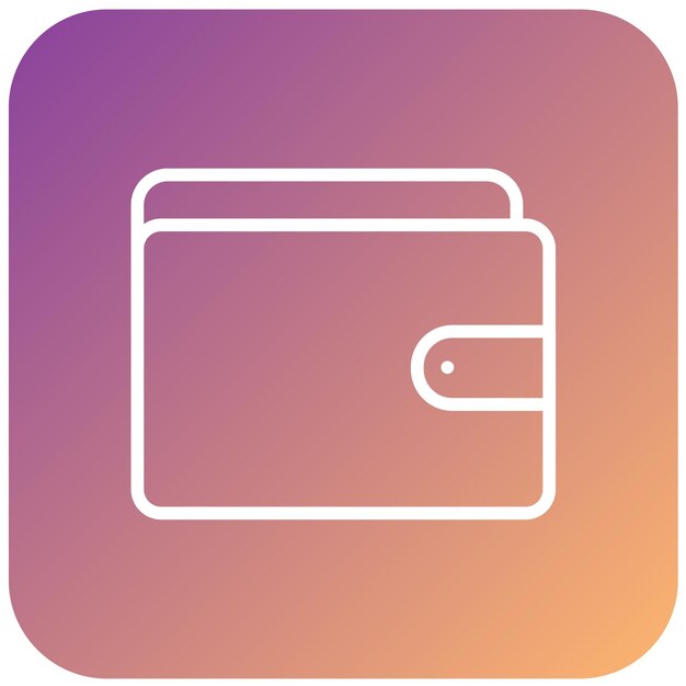 Estilo del icono de la billetera de diseño vectorial