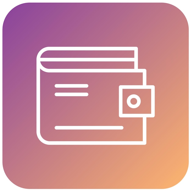 Estilo del icono de la billetera de diseño vectorial