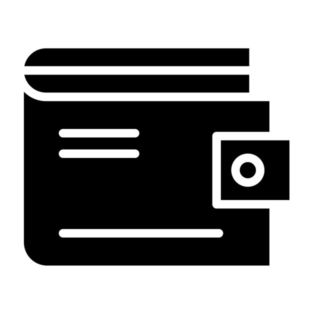 Estilo del icono de la billetera de diseño vectorial