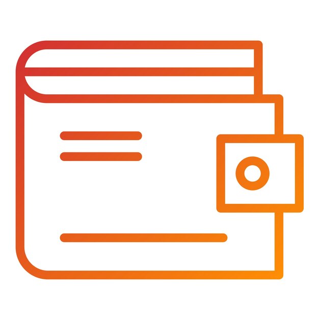 Estilo del icono de la billetera de diseño vectorial