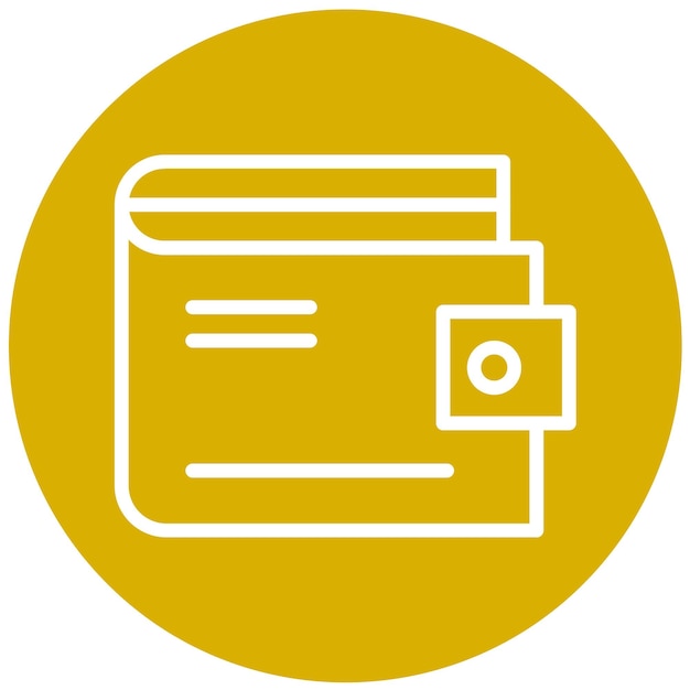 Estilo del icono de la billetera de diseño vectorial