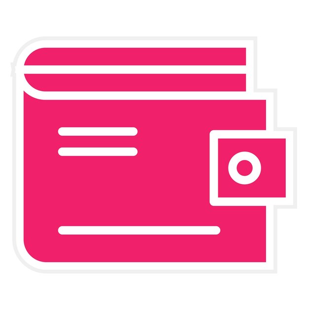 Estilo del icono de la billetera de diseño vectorial