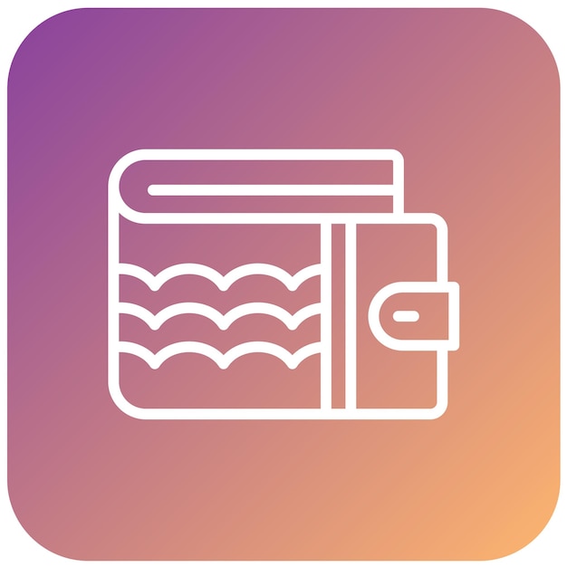 Estilo del icono de la billetera de diseño vectorial