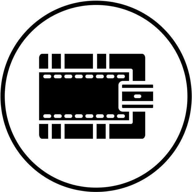 Estilo del icono de la billetera de diseño vectorial
