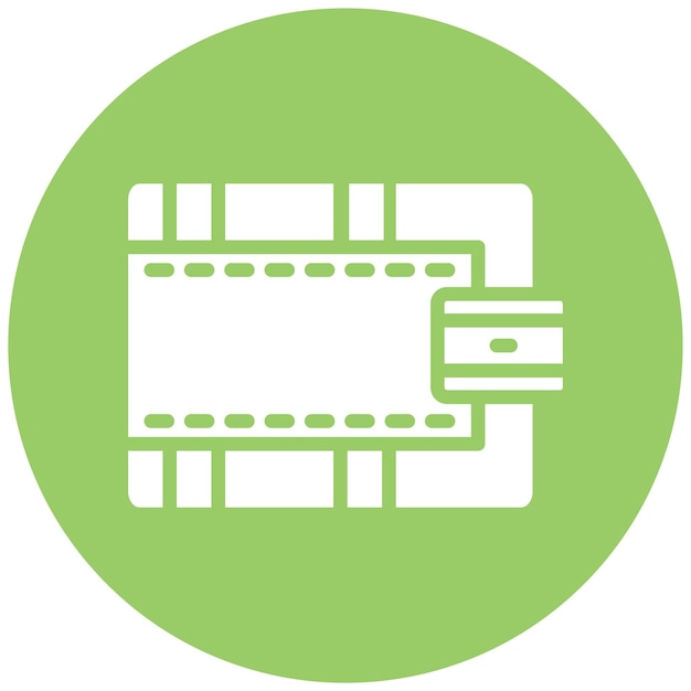 Estilo del icono de la billetera de diseño vectorial