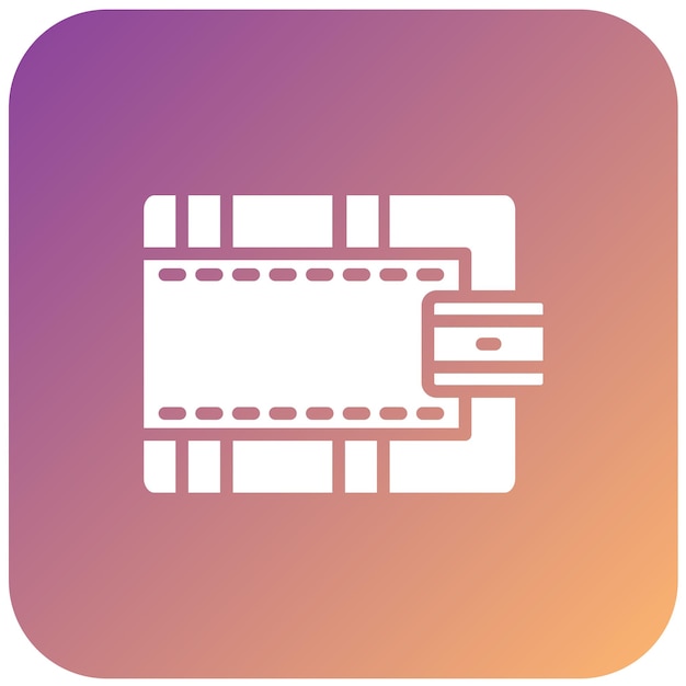 Estilo del icono de la billetera de diseño vectorial