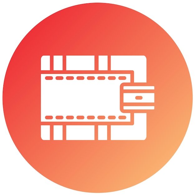 Estilo del icono de la billetera de diseño vectorial