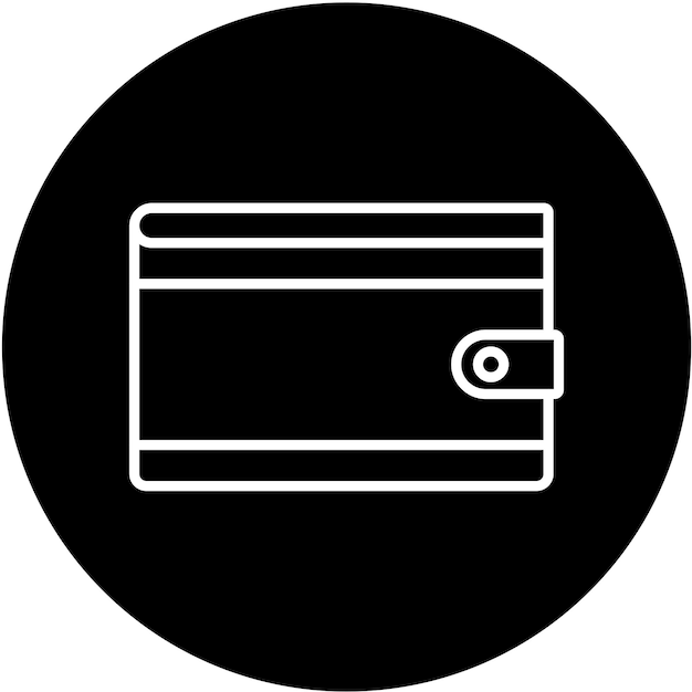 Estilo del icono de la billetera de diseño vectorial