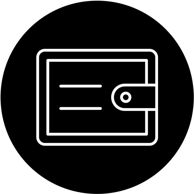 Estilo del icono de la billetera de diseño vectorial