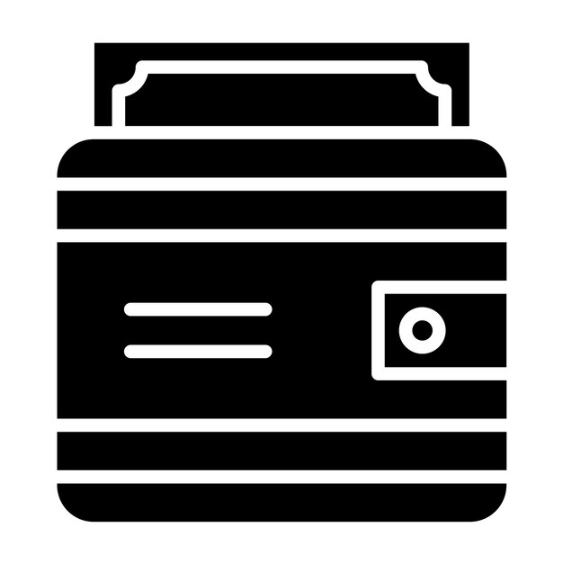 Estilo del icono de la billetera de diseño vectorial