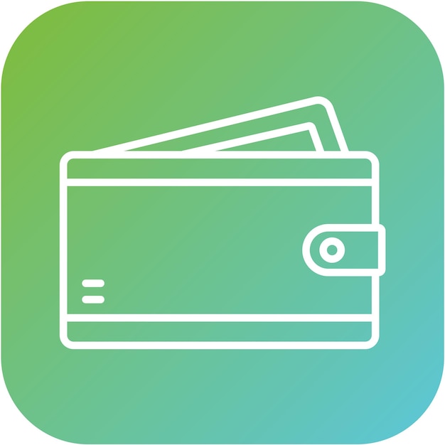 Estilo del icono de la billetera de diseño vectorial