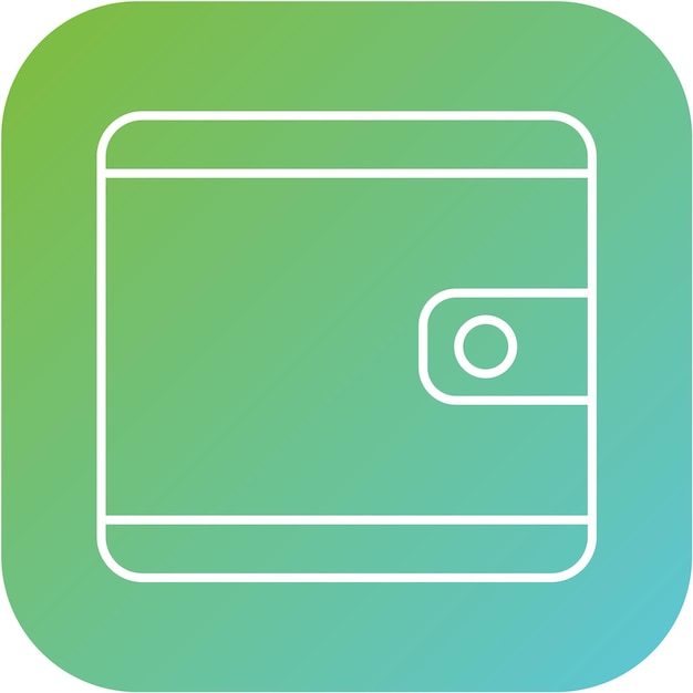 Estilo del icono de la billetera de diseño vectorial