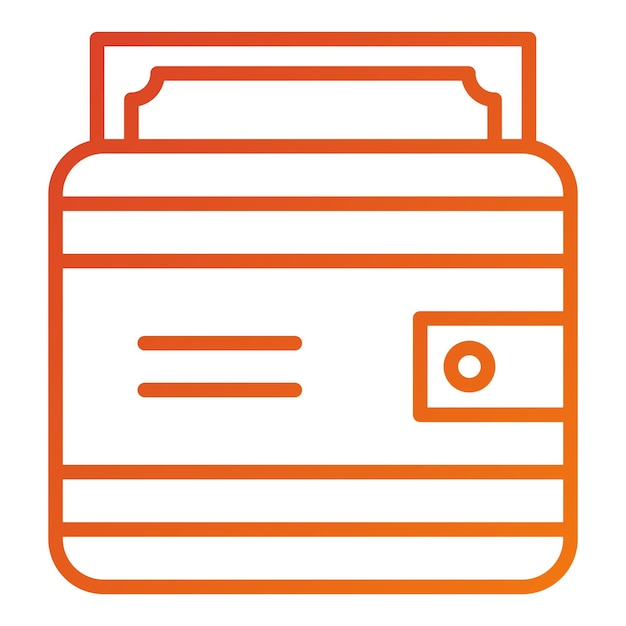 Estilo del icono de la billetera de diseño vectorial