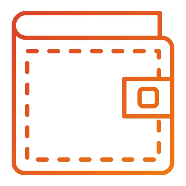Estilo del icono de la billetera de diseño vectorial