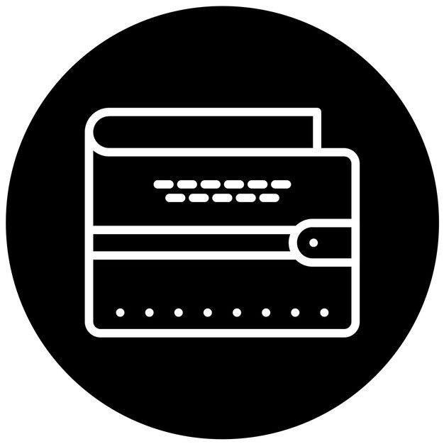 Estilo del icono de la billetera de diseño vectorial