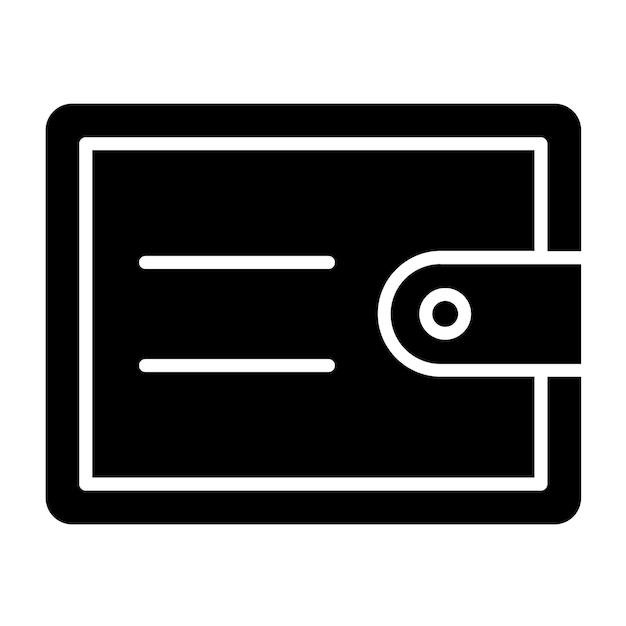Estilo del icono de la billetera de diseño vectorial