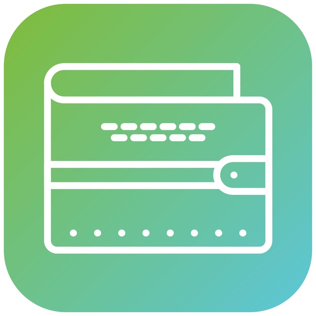 Estilo del icono de la billetera de diseño vectorial