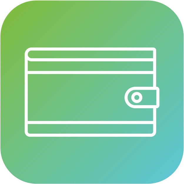 Estilo del icono de la billetera de diseño vectorial