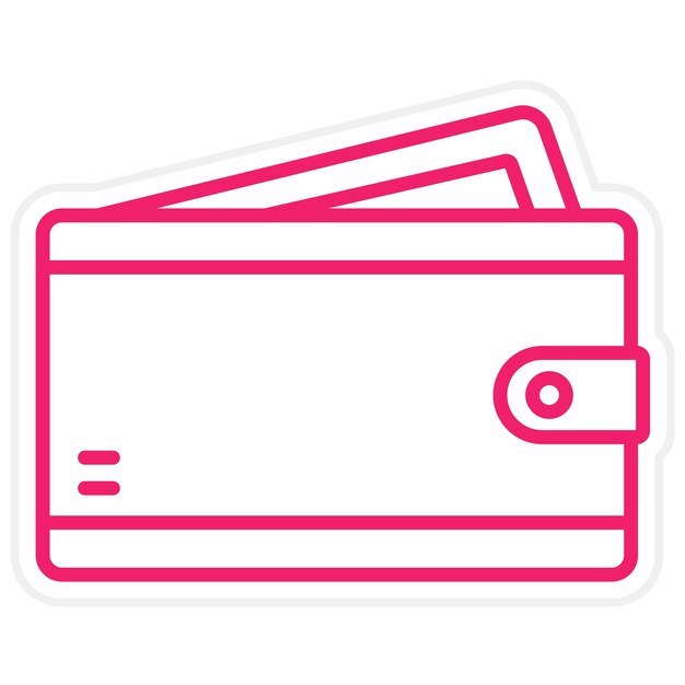 Estilo del icono de la billetera de diseño vectorial