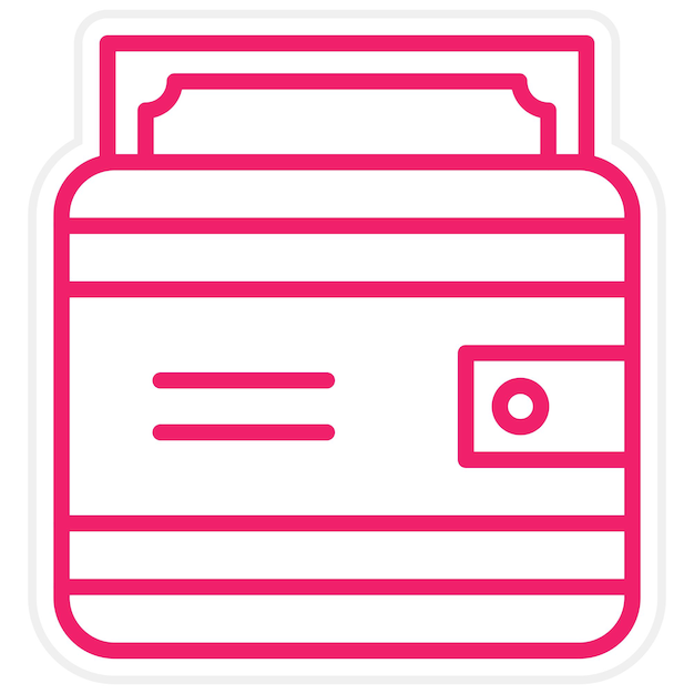 Estilo del icono de la billetera de diseño vectorial
