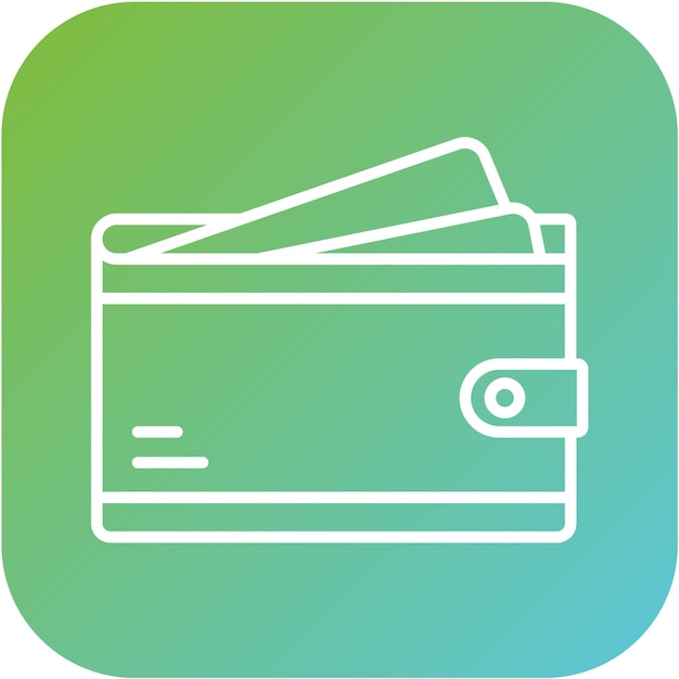 Estilo del icono de la billetera de diseño vectorial