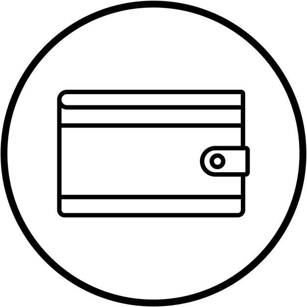 Estilo del icono de la billetera de diseño vectorial