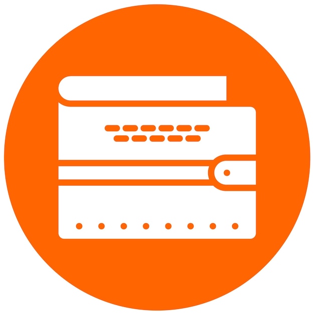 Estilo del icono de la billetera de diseño vectorial