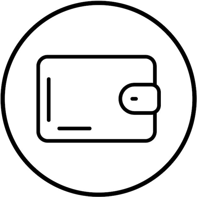Estilo del icono de la billetera de diseño vectorial