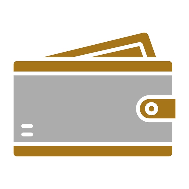 Estilo del icono de la billetera de diseño vectorial