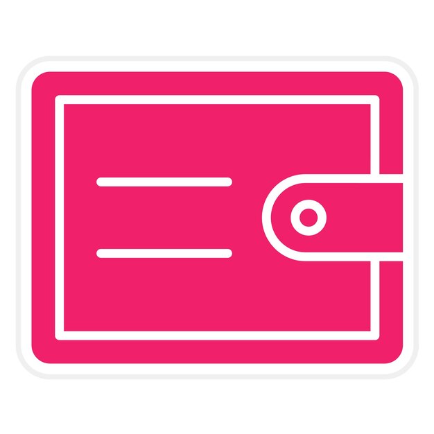 Estilo del icono de la billetera de diseño vectorial