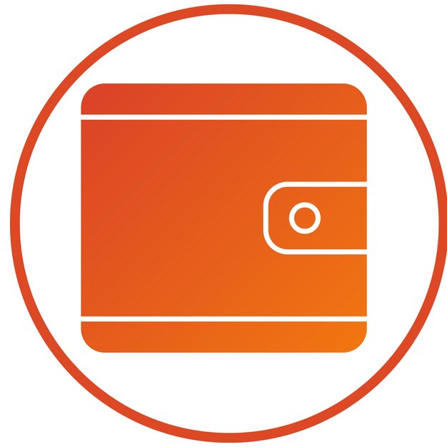 Estilo del icono de la billetera de diseño vectorial