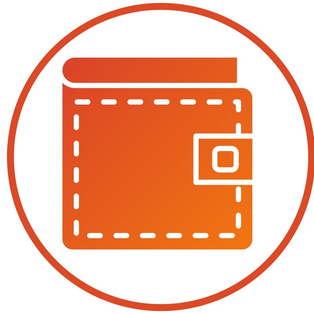 Estilo del icono de la billetera de diseño vectorial