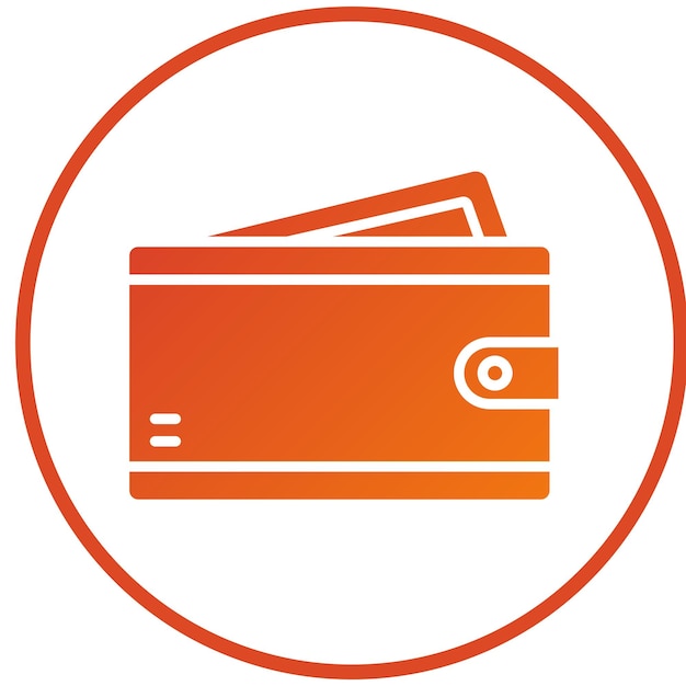 Estilo del icono de la billetera de diseño vectorial