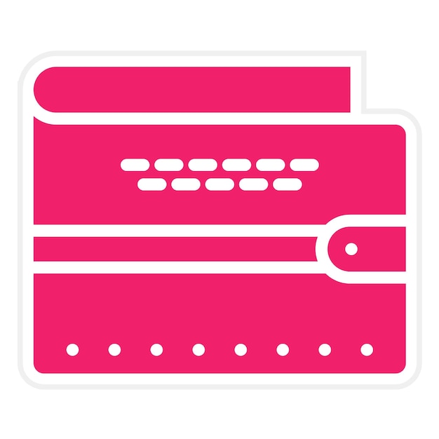 Estilo del icono de la billetera de diseño vectorial
