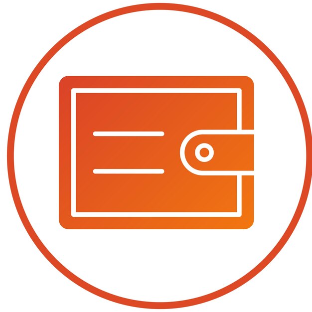 Estilo del icono de la billetera de diseño vectorial