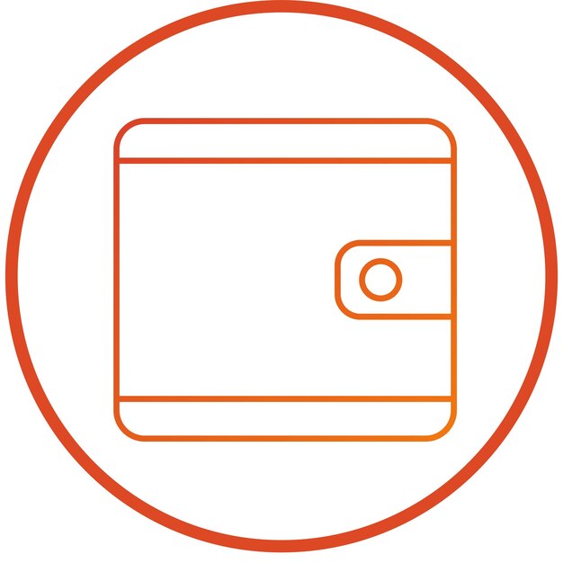 Estilo del icono de la billetera de diseño vectorial
