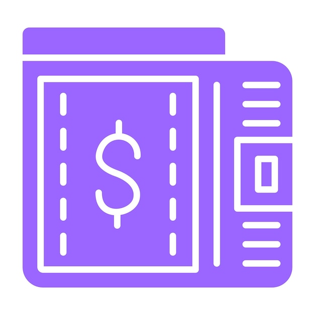 Estilo del icono de la billetera de diseño vectorial