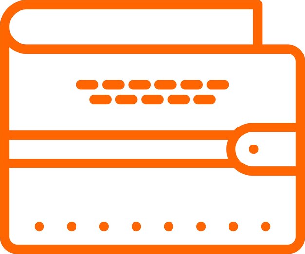 Estilo del icono de la billetera de diseño vectorial