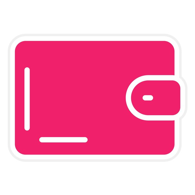 Estilo del icono de la billetera de diseño vectorial
