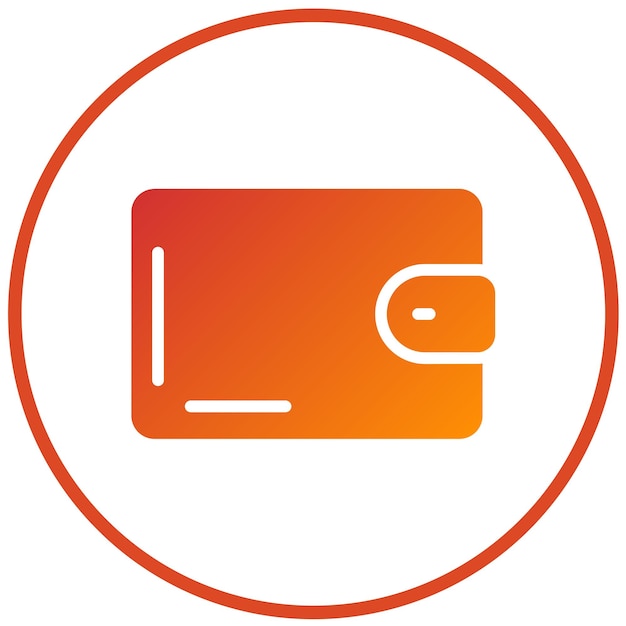 Estilo del icono de la billetera de diseño vectorial