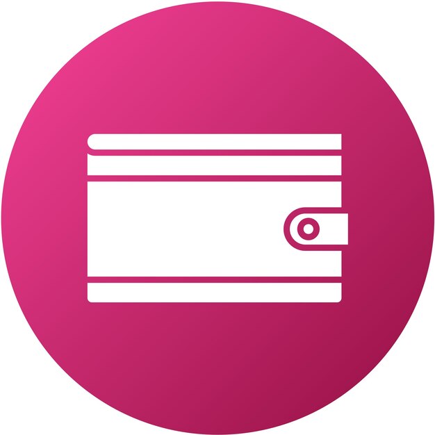 Estilo del icono de la billetera de diseño vectorial