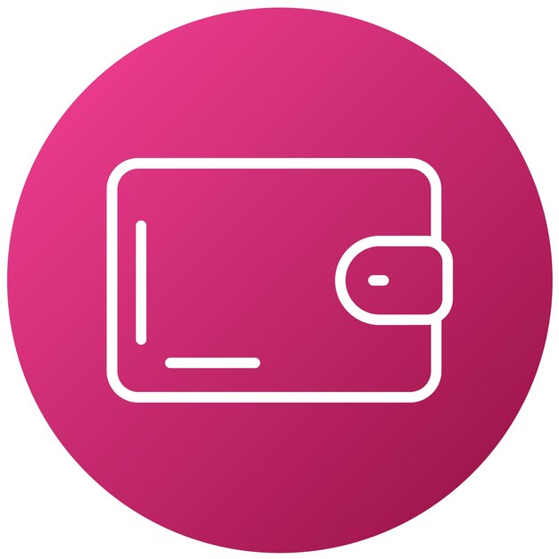 Estilo del icono de la billetera de diseño vectorial